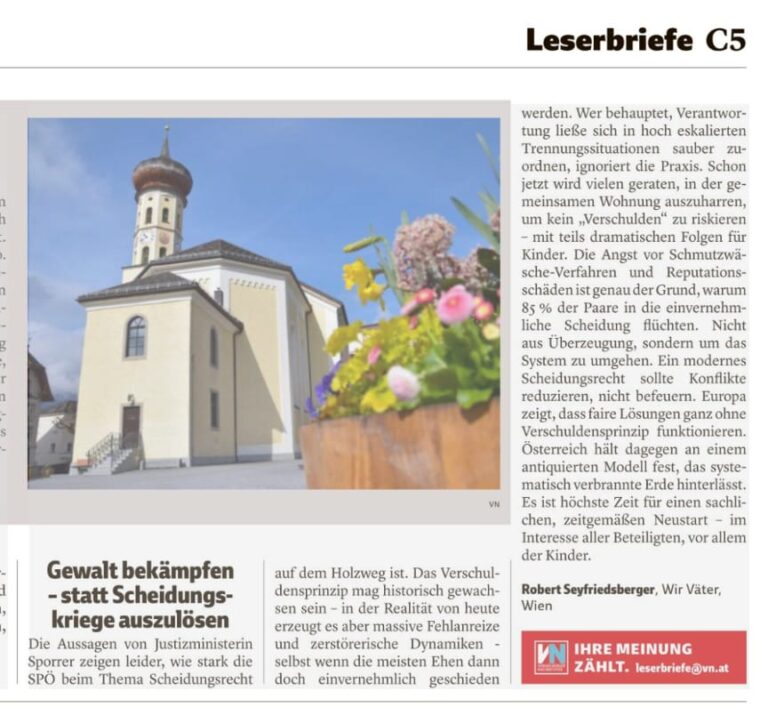 Gewalt bekämpfen – statt Scheidungskriege auszulösen